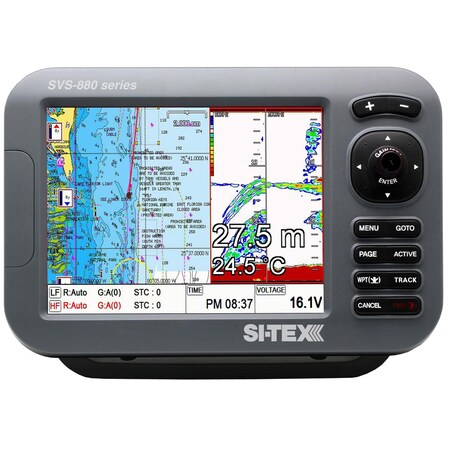 Si-Tex SI-TEX SVS-880CF 8" Chartplotter/Sounder Combo w/Internal GPS Antenna SVS-880CF